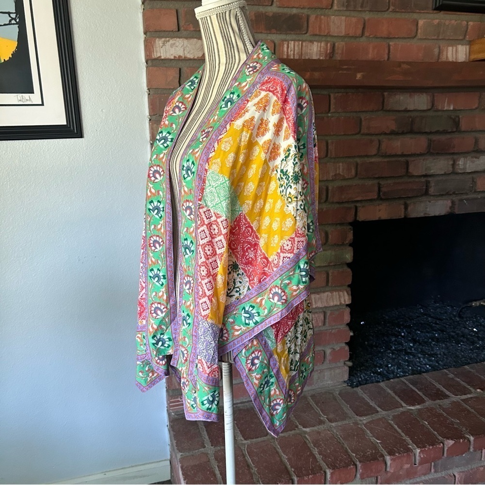 Tolani Raelyn Mixed Floral Print Kimono Top Sz S PETITE - Picture 5 of 8